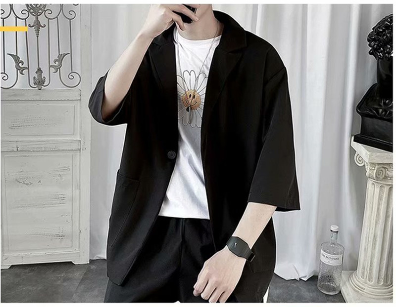 秋 テーラードジャケット メンズ ジャケット 薄手 カットソー トップス おしゃれ カジュアル カーディガン サマージャケット 七分袖 ビジネス 