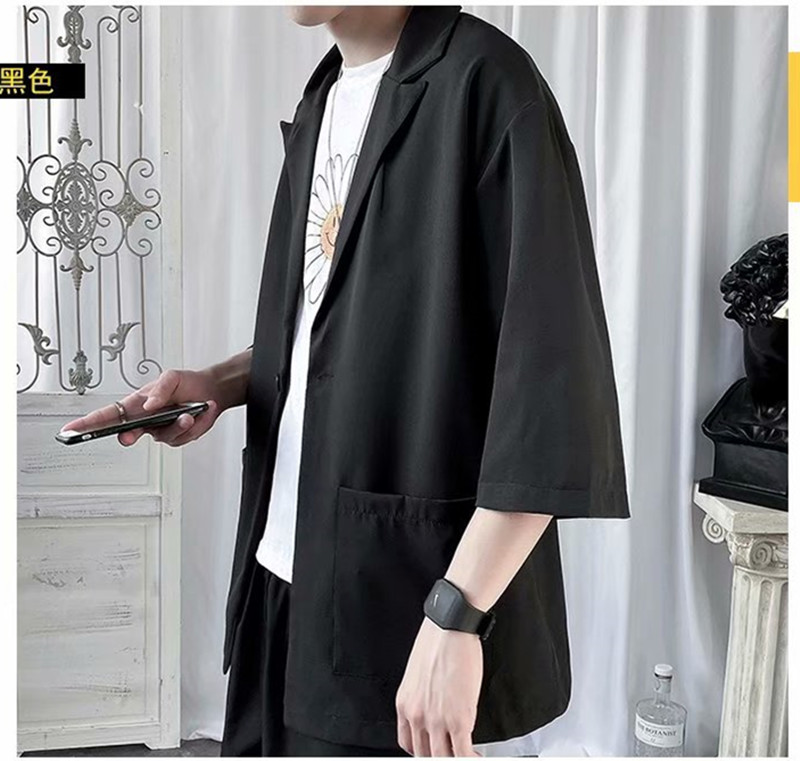 秋 テーラードジャケット メンズ ジャケット 薄手 カットソー トップス おしゃれ カジュアル カーディガン サマージャケット 七分袖 ビジネス 