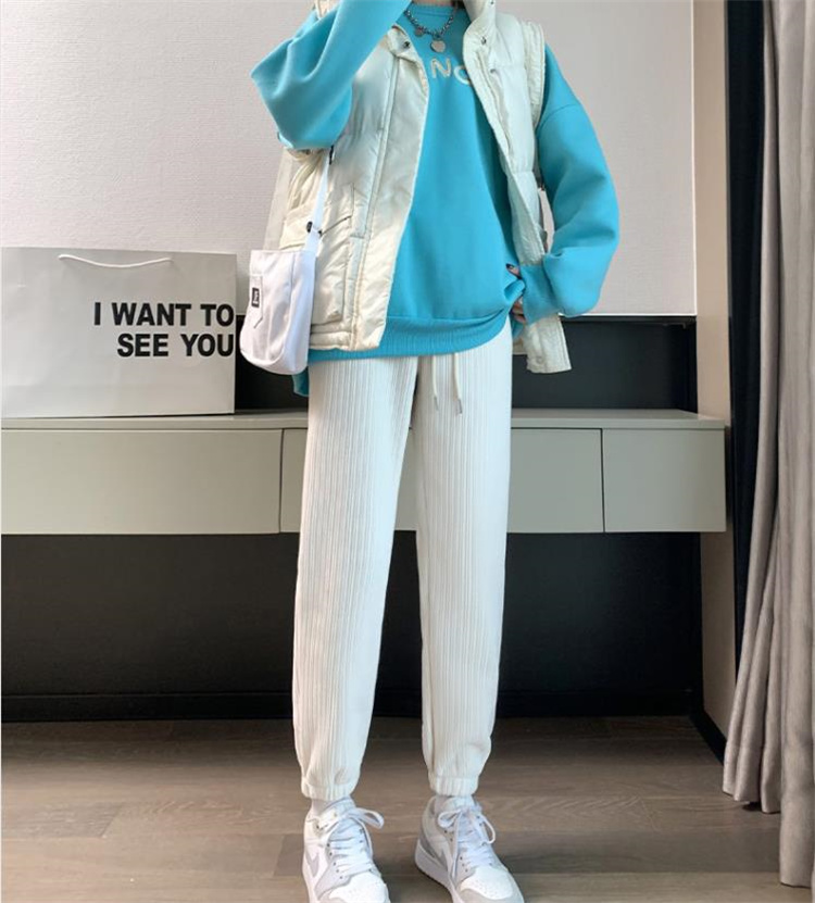 コーデュロイ 裏起毛 スウェットパンツ 韓国 ストリート HIPHOP 衣装 K-POP オルチャン レディース 原宿系 ダンス 