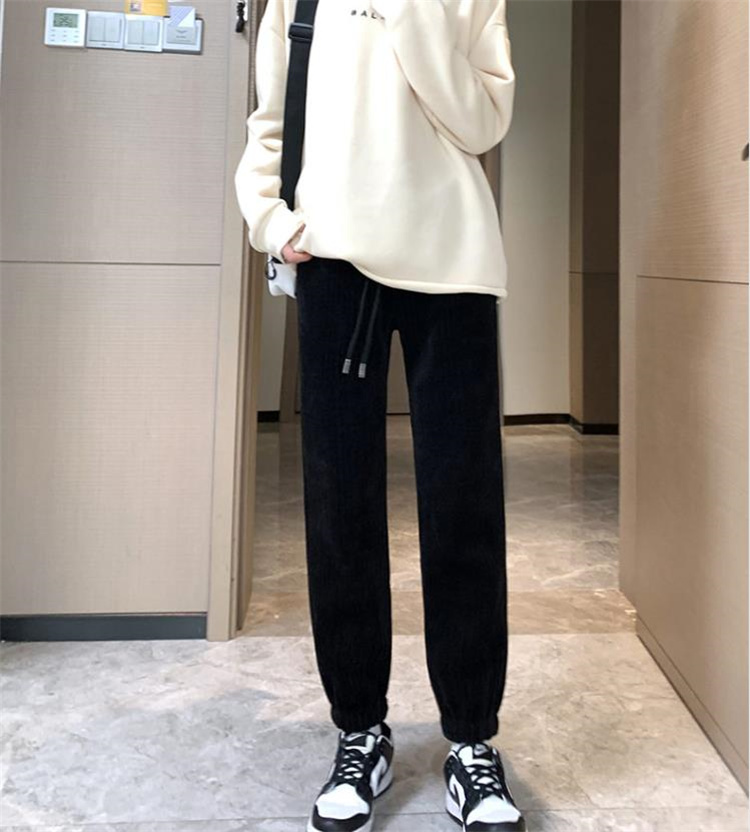 コーデュロイ 裏起毛 スウェットパンツ 韓国 ストリート HIPHOP 衣装 K-POP オルチャン レディース 原宿系 ダンス 