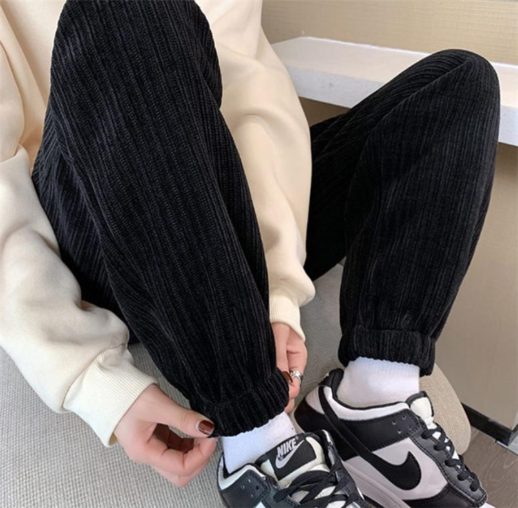 コーデュロイ 裏起毛 スウェットパンツ 韓国 ストリート HIPHOP 衣装 K-POP オルチャン レディース 原宿系 ダンス 