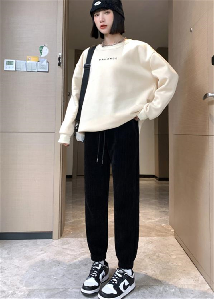 コーデュロイ 裏起毛 スウェットパンツ 韓国 ストリート HIPHOP 衣装 K-POP オルチャン レディース 原宿系 ダンス 