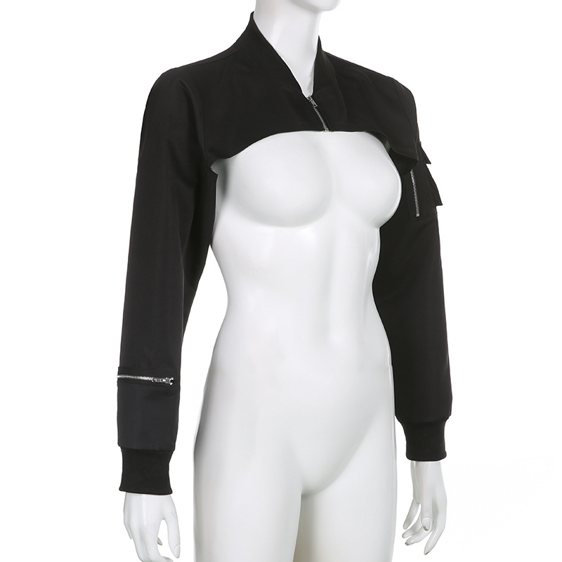 ショート丈 ブルゾン ジャケット MA-1 ボレロ ミニ丈 HIPHOP ストリート 韓国 衣装 レディース 原宿系 ダンス 渋谷系 K-POP 