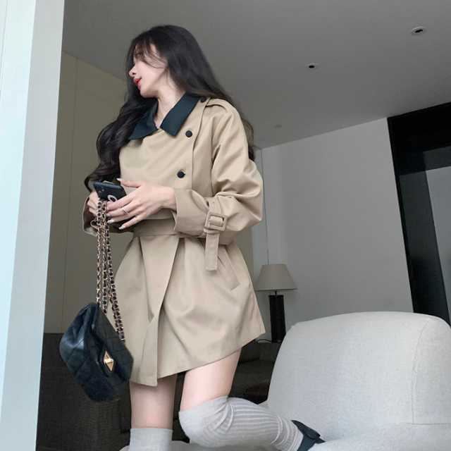 アウター コート トレンチコート ジャケット ミディアムジャケット アンブレラヨーク ミディアム丈 秋アウター 上着 キレセク マキシ レディース 