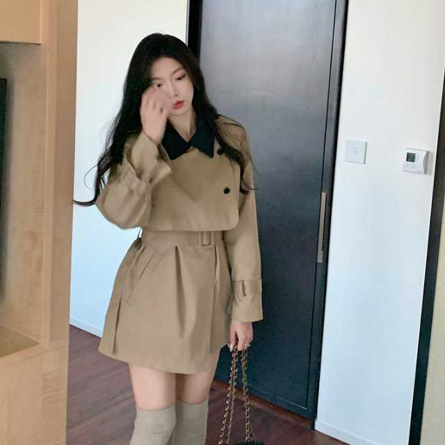 アウター コート トレンチコート ジャケット ミディアムジャケット アンブレラヨーク ミディアム丈 秋アウター 上着 キレセク マキシ レディース 