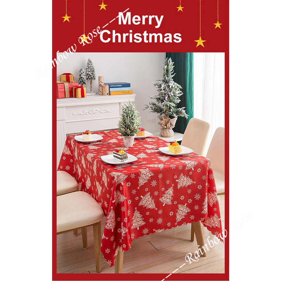 クリスマステーブルクロス テーブルマット クリスマス飾り パーティー おしゃれ 北欧 テーブルカバー 防水 防油 長方形 撥水加工 