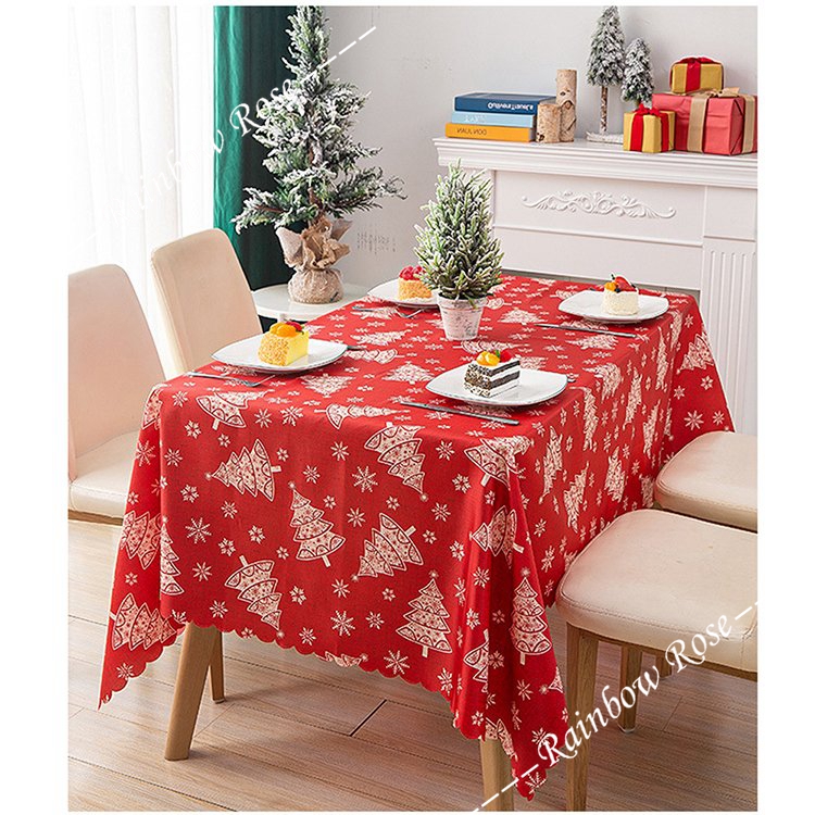 クリスマステーブルクロス テーブルマット クリスマス飾り パーティー おしゃれ 北欧 テーブルカバー 防水 防油 長方形 撥水加工 