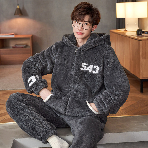 ルームウェア パジャマ 厚手 メンズ 冬用 長袖 暖かい ふわふわ 部屋着 冬 セットアップ 上下セット あったか 男性 ふわもこ もこもこ 寝間着 