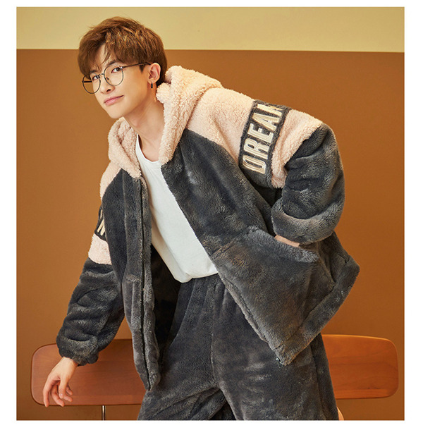 ルームウェア パジャマ 厚手 メンズ 冬用 長袖 暖かい ふわふわ 部屋着 冬 セットアップ 上下セット あったか 男性 ふわもこ もこもこ 寝間着 