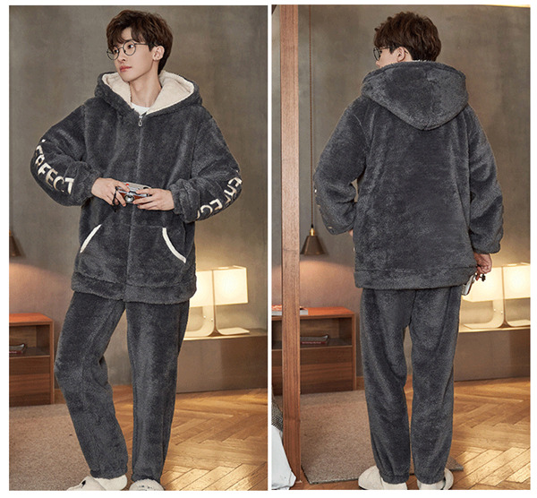 ルームウェア パジャマ 厚手 メンズ 冬用 長袖 暖かい ふわふわ 部屋着 冬 セットアップ 上下セット あったか 男性 ふわもこ もこもこ 寝間着 