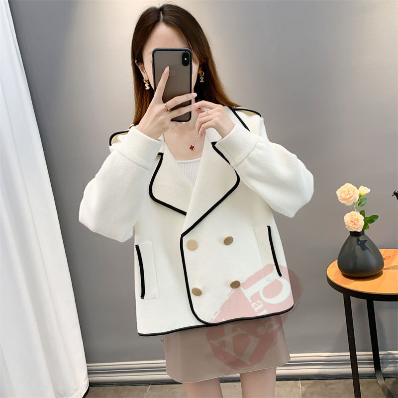 ジャケット レディース 40代 長袖ノージャケット ショット丈ツイードコートアウター 秋服 韓国風 ス 七五三 結婚式 入学式 送料無料 卒業式 通勤OL 