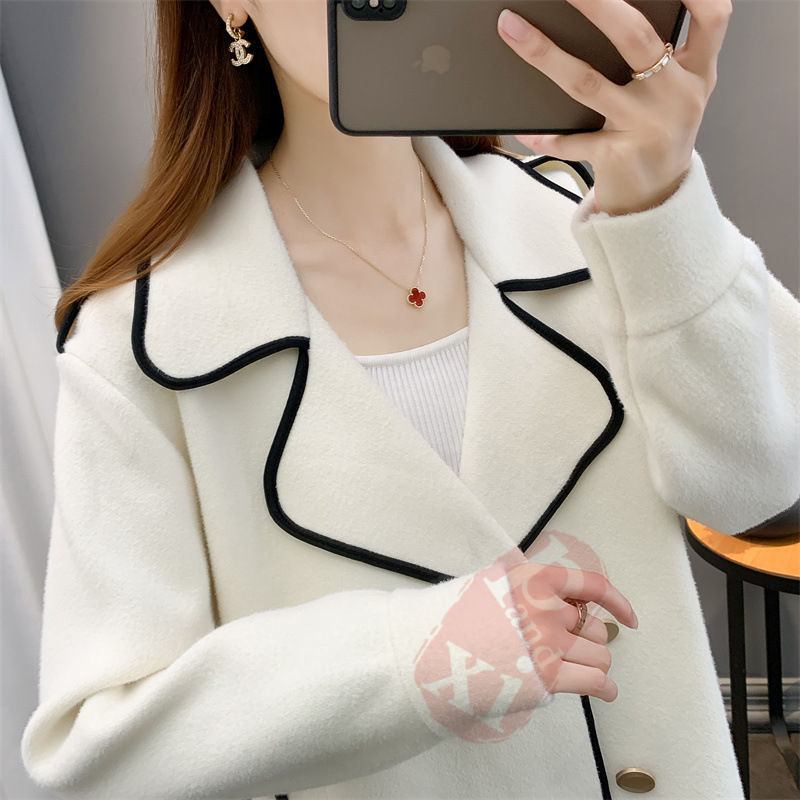 ジャケット レディース 40代 長袖ノージャケット ショット丈ツイードコートアウター 秋服 韓国風 ス 七五三 結婚式 入学式 送料無料 卒業式 通勤OL 