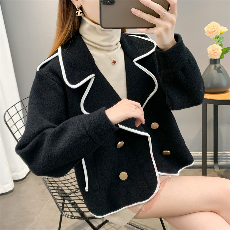 ジャケット レディース 40代 長袖ノージャケット ショット丈ツイードコートアウター 秋服 韓国風 ス 七五三 結婚式 入学式 送料無料 卒業式 通勤OL 