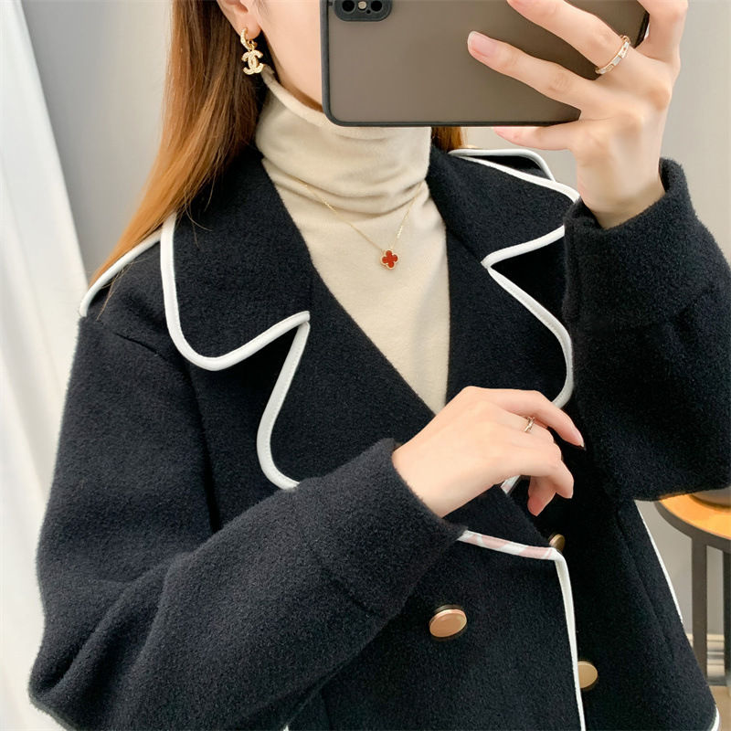 ジャケット レディース 40代 長袖ノージャケット ショット丈ツイードコートアウター 秋服 韓国風 ス 七五三 結婚式 入学式 送料無料 卒業式 通勤OL 