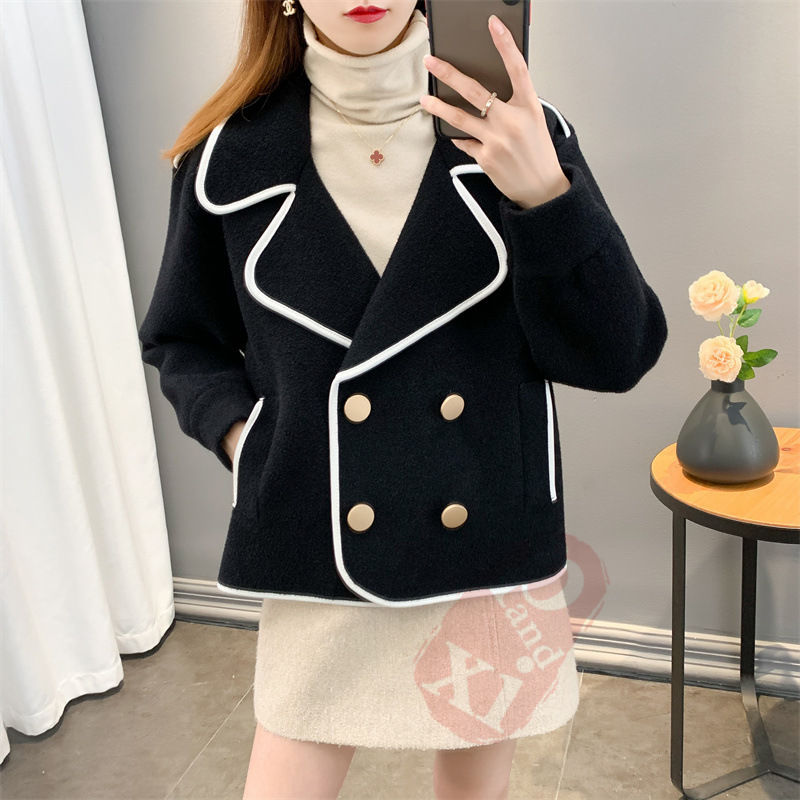 ジャケット レディース 40代 長袖ノージャケット ショット丈ツイードコートアウター 秋服 韓国風 ス 七五三 結婚式 入学式 送料無料 卒業式 通勤OL 