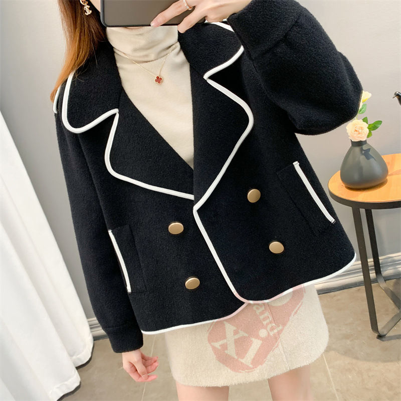 ジャケット レディース 40代 長袖ノージャケット ショット丈ツイードコートアウター 秋服 韓国風 ス 七五三 結婚式 入学式 送料無料 卒業式 通勤OL 