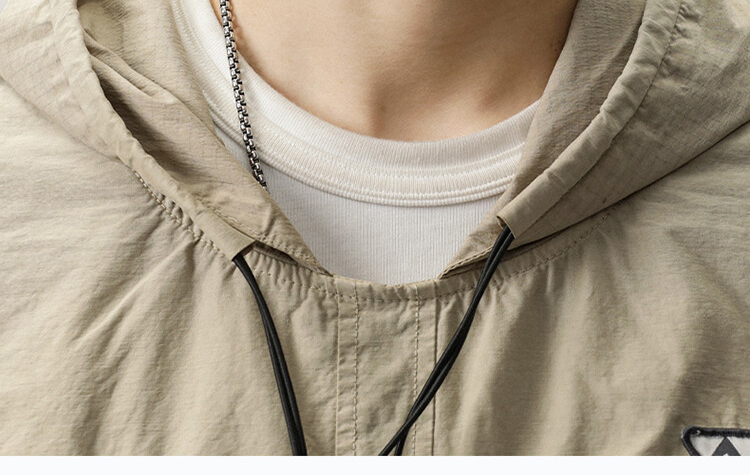 ミリタリージャケット メンズ ドロップショルダー アメカジ ストリート フード付き 男性 ジャケット プルオーバーかっこいい ゆったり 