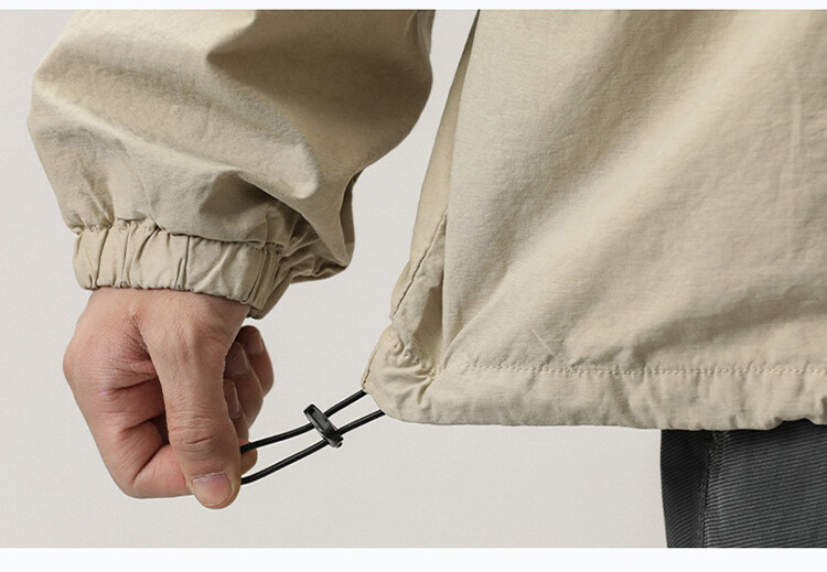 ミリタリージャケット メンズ ドロップショルダー アメカジ ストリート フード付き 男性 ジャケット プルオーバーかっこいい ゆったり 