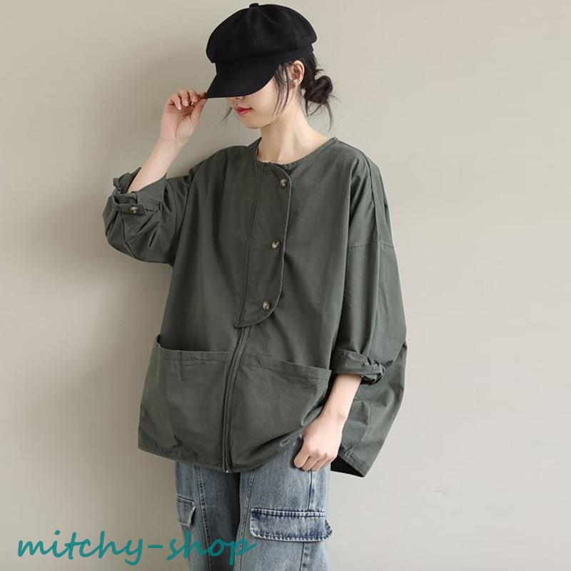 マウンテンウィンドブレーカー ジャケット ジャンパー レディース トップス プルオーバー アウトドア ミリタリーコート 秋冬 春 