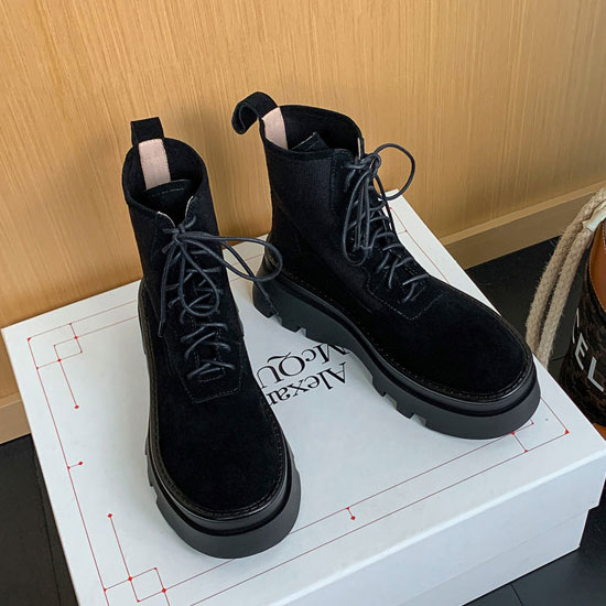 送料無料 ショートブーツ レディース ブーツ レースアップ チャッカブーツ レトロ 秋 冬 ハイカット 靴 厚底ブーツ スエード 厚底 スエードブーツ 