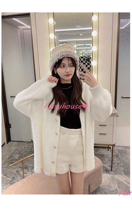 ニットカーディガン レディース 秋冬 40代 長袖 ニットコーディガン 韓国風 アウター ゆったり 50代 無地Vネックカーディガン オシャレ ミディアム丈セーター 