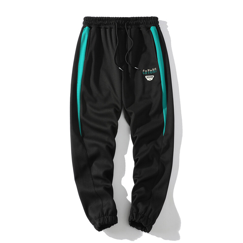 スウェットパンツ アンクル丈 メンズ ジャージパンツ 差し色 ゴム留め 運動 部屋着 ひも付き リラックス スポーツ ボ 