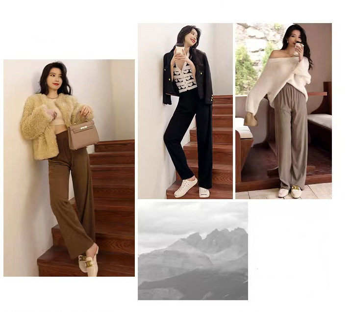 ワイドパンツ レディース パンツ コーデュロイ ロングパンツ ゆったり 履きやすい ワイド 上品 ウエストゴム 暖かい ガウチョパンツ タック 秋冬 