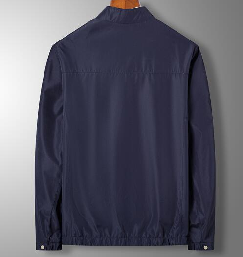 高品質ジャケット 詰め襟 メンズ春秋ジャケット ビジネスジャケット ショート丈中年ジャケット 男性用トップス 紺色 マウンテンパーカージャンパーブルゾン 