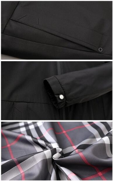 高品質ジャケット 詰め襟 メンズ春秋ジャケット ビジネスジャケット ショート丈中年ジャケット 男性用トップス 紺色 マウンテンパーカージャンパーブルゾン 