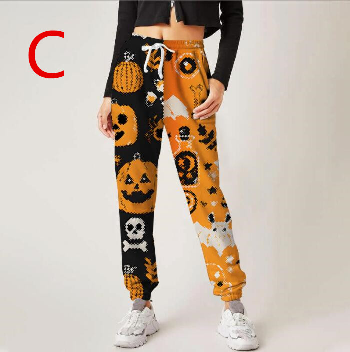 ハロウィンヨガパンツ ヒップアップ トレーニング フィットネス エアロビクス ズボン ランニングウェア 美脚 ズボン エアロビクスウェア ダンス衣装 