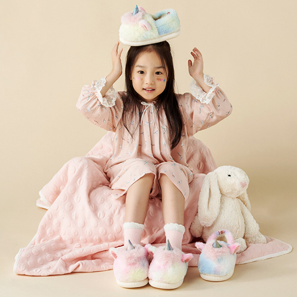 ルーム キッズ ユニコーン もこもこ ふわふわ スリッパ 送料無料 室内履き 女の子 こども ボア 靴 