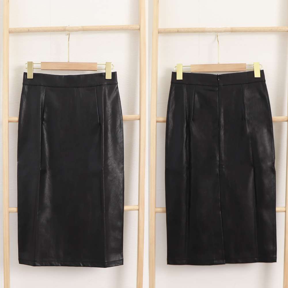 レザー スカート タイト ミディ丈  