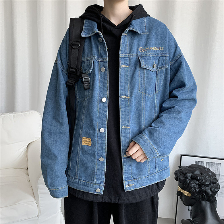 メンズ ジージャン デニム ジャケット ペアルック コート カジュアル ブルー レディース 上着 ワーク アウター 男子 春秋 外套 普段着 Gジャン 