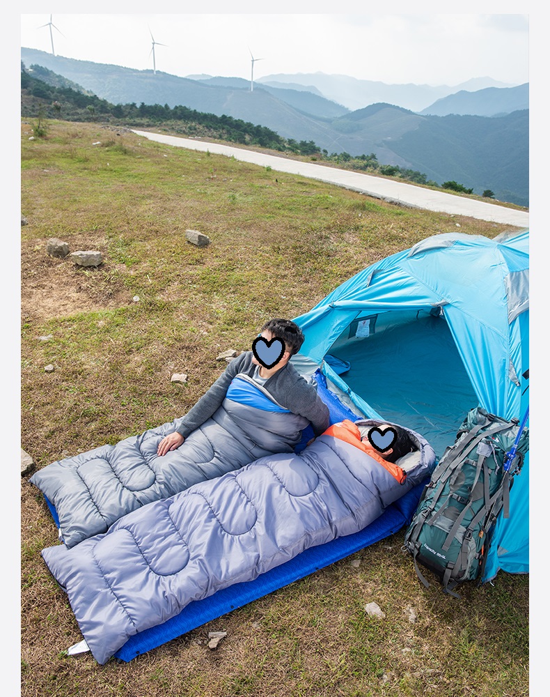 寝袋 シュラフ封筒型 軽量 保温 防水 スリーピングバッグ 収納パック付き 防災用 アウトドア コンパクト 丸洗い可能 春夏秋冬 キャンプ 車中泊 避難用 登山 