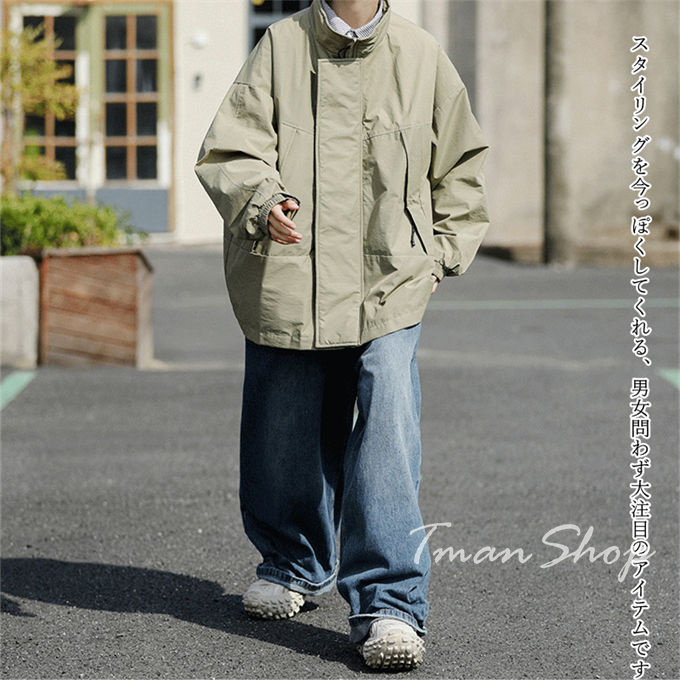 ジャケット メンズ 長袖 コーチジャケット スウェット 無地 メンズファッション アウトドア カジュアル ゆったり 通勤通学 アウター トップス 春秋 ジャンパー 