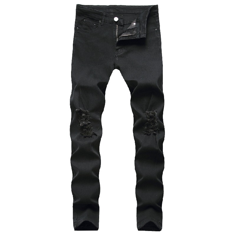 スキニー パンツ ジーンズ デニムパンツ メンズ ボスリム アメカジ ストリート系 多色 ダメージ加工 細身 美脚 白ジーンズ 