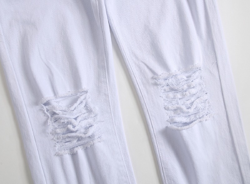 スキニー パンツ ジーンズ デニムパンツ メンズ ボスリム アメカジ ストリート系 多色 ダメージ加工 細身 美脚 白ジーンズ 