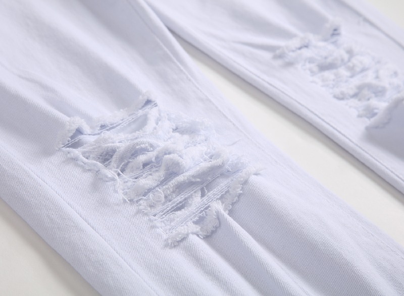 スキニー パンツ ジーンズ デニムパンツ メンズ ボスリム アメカジ ストリート系 多色 ダメージ加工 細身 美脚 白ジーンズ 