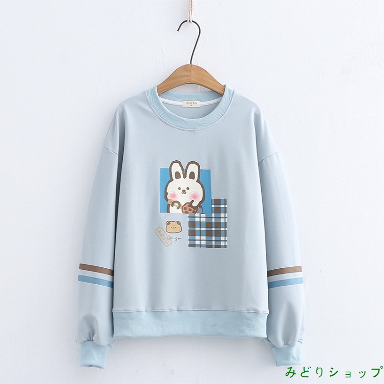 トレーナー ウサギちゃん ライン 長袖 森ガール レディース  