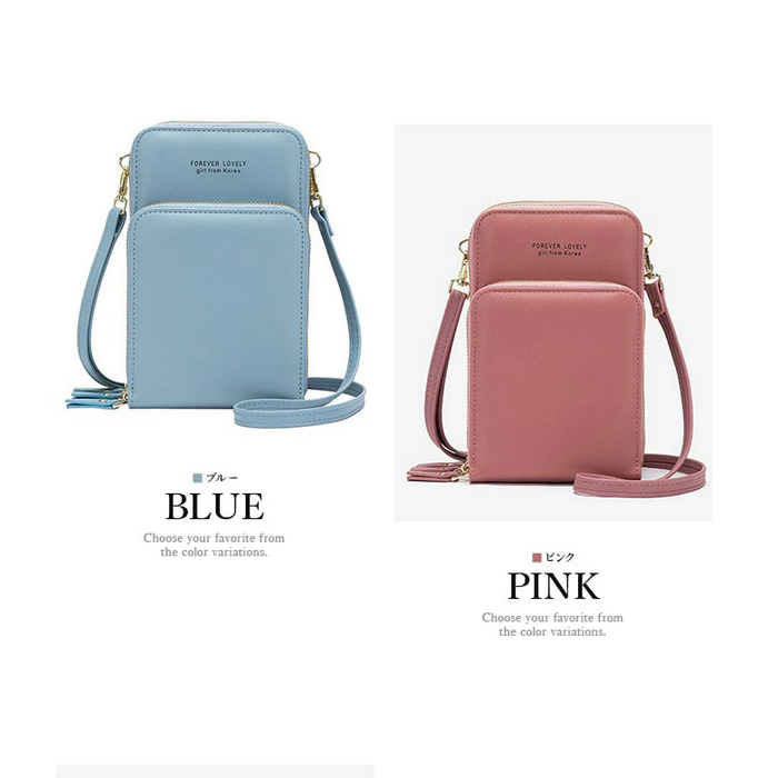 KS-012 スマホショルダー スマホケース スマホポーチ 財布 カード 収納 韓国 エスエヌスタイル レディース 送料無料 斜めがけ ポシェット ショルダーバッグ 
