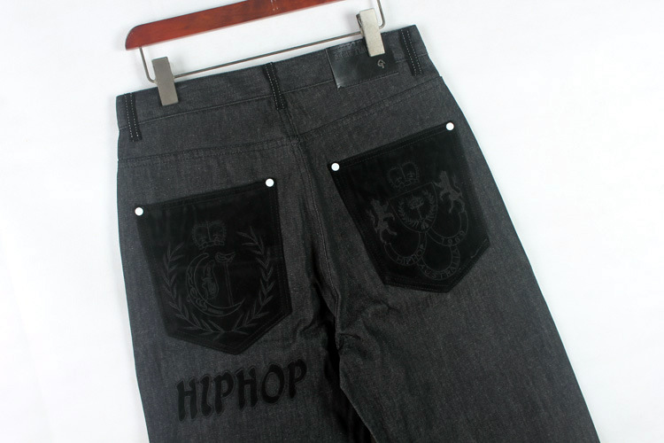 大きいサイズ メンズ ジーンズ 太め ゆったり HIPHOP 大きいサイズメンズジーンズ ボ ストリート系 デニム パンツ 刺繍入り ルーズストレート ズボン 