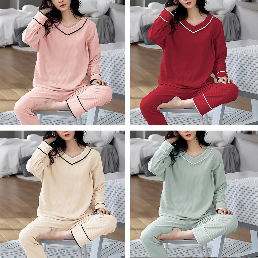 長袖 ルームウェア 上下セット 韓国風  