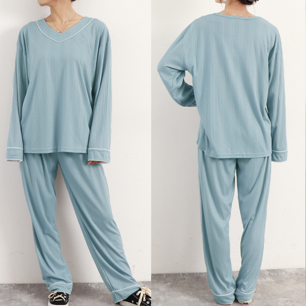 長袖 ルームウェア 上下セット 韓国風  
