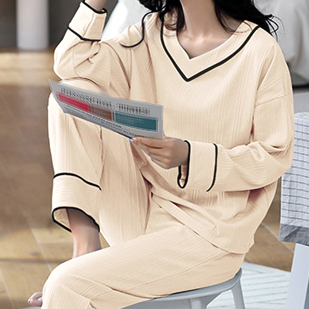 長袖 ルームウェア 上下セット 韓国風  