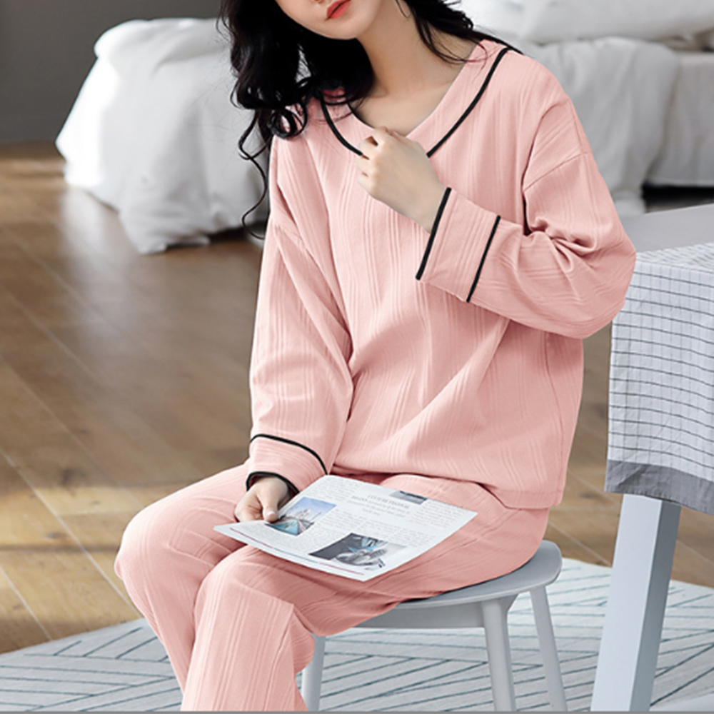 長袖 ルームウェア 上下セット 韓国風  