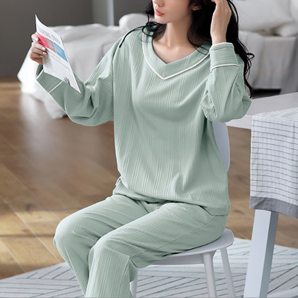 長袖 ルームウェア 上下セット 韓国風  