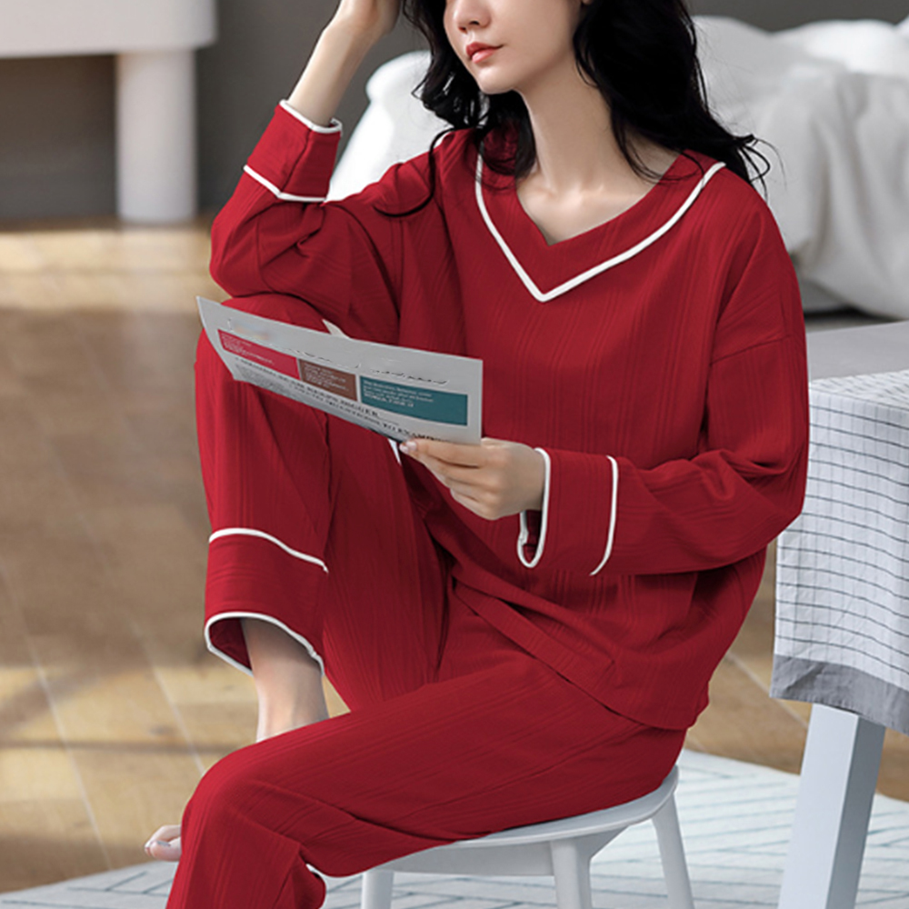 長袖 ルームウェア 上下セット 韓国風  