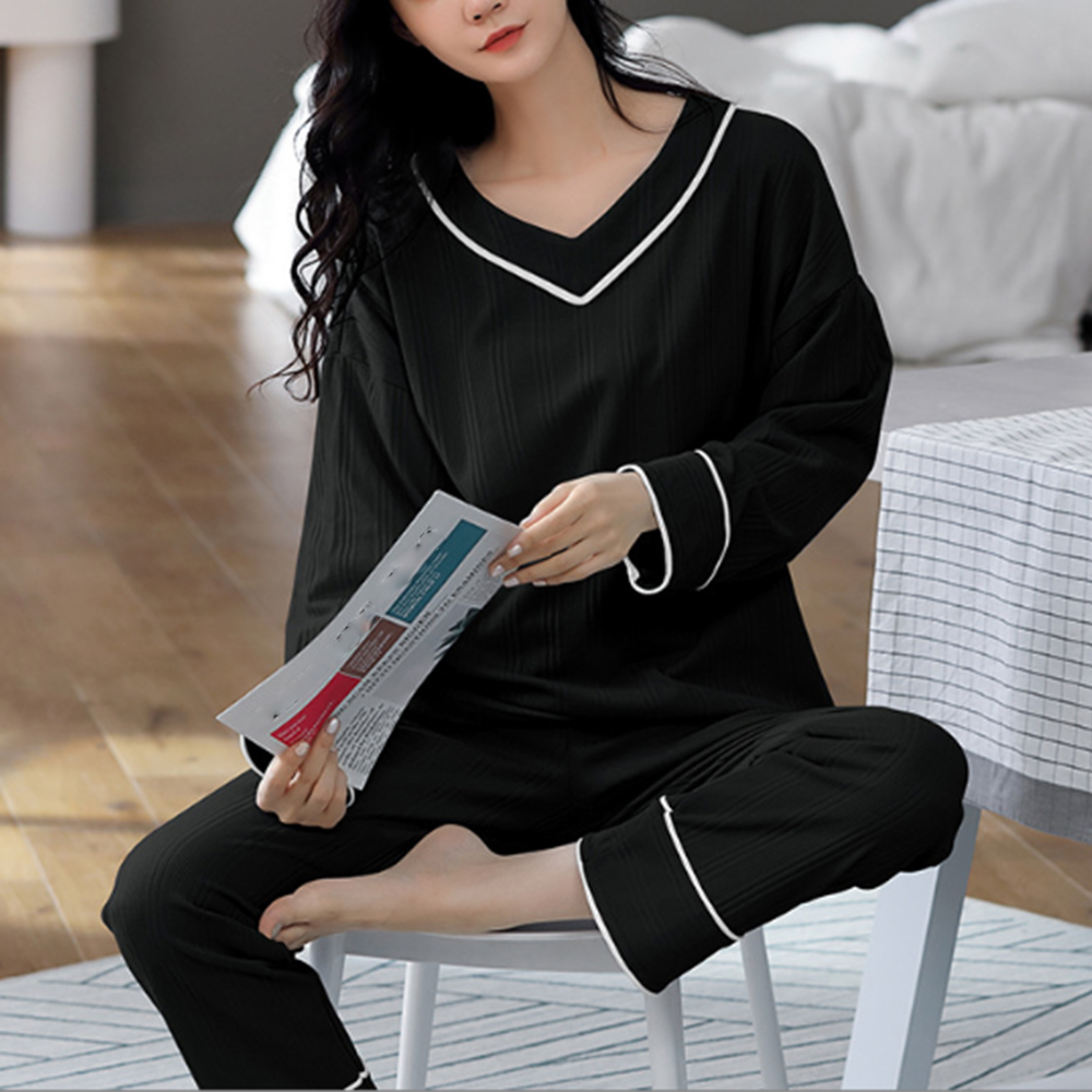 長袖 ルームウェア 上下セット 韓国風  