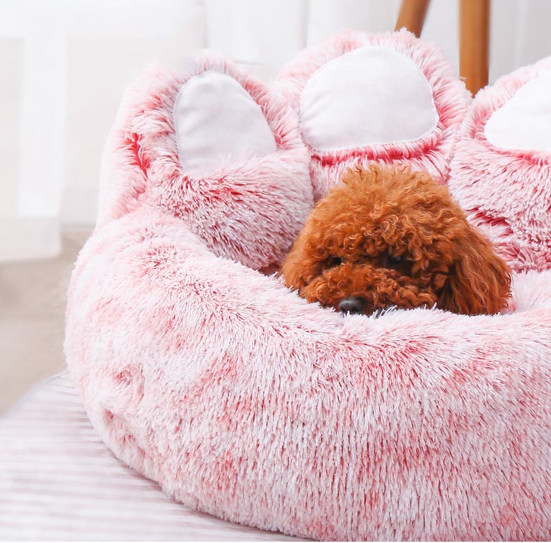 ペットベッド 肉球型 猫ベッド 犬ベッド 犬 猫 ふわふわ 可愛い 洗える ペットソファー ソフト ペットクッション ペットベット おしゃれ 暖かい 通年 室内用 