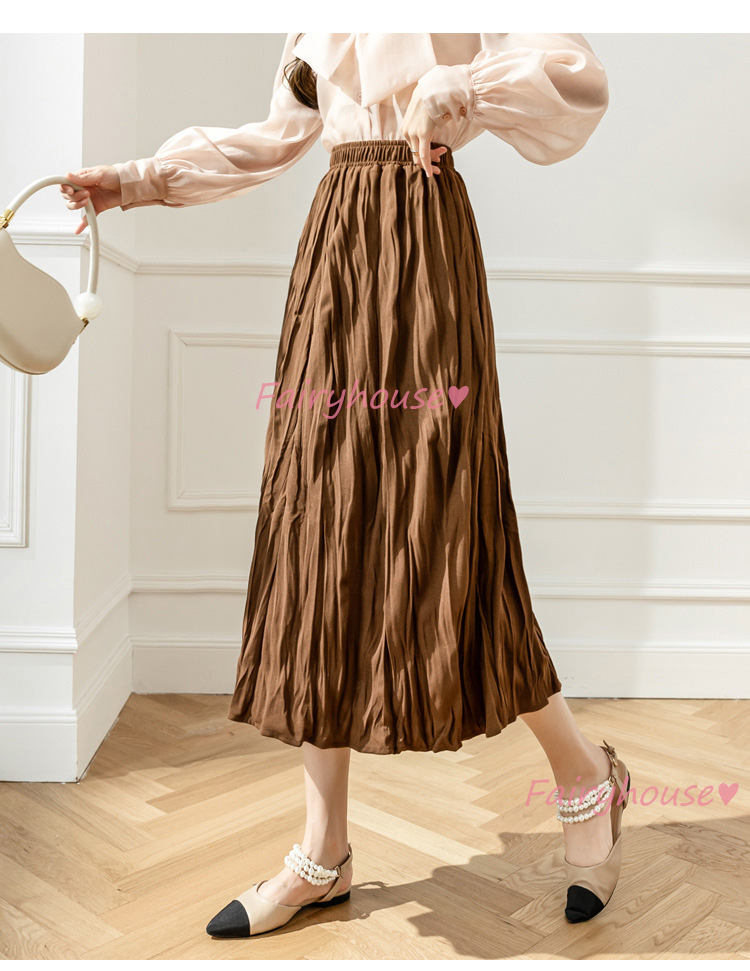 スカート マキシ丈 秋冬 Aラインスカート 黒 プリーツスカート オシャレ 50代 ハイウェストボ大人 レディース ロング丈スカート 40代 通勤OL 体型カバー 